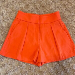 Express High Waist Orange Shorts
